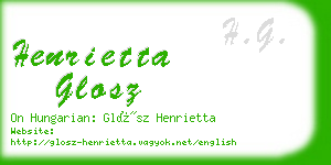 henrietta glosz business card